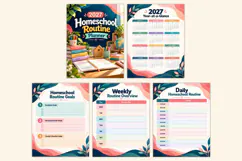 2027 Homeschool Routine Planner Kdp interiors Product Image 2