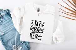 My Kitchen My Rules SVG - Funny Cooking Quote &amp; Utensils Product Image 3