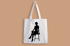 Young Woman Silhouette Vector Design Product Image 2