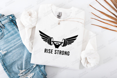 Rise Strong Weightlifting Gym Motivational SVG Product Image 2