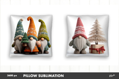 Christmas Crochet Gnome PNG. Pillow Christmas Design Product Image 1