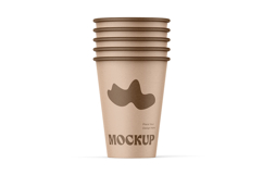 Kraft Paper Cups Mockup Product Image 3
