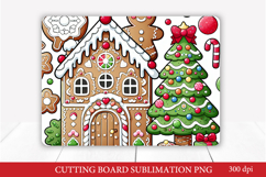 Gingerbread Christmas Cutting Board PNG Product Image 1