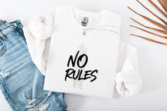 No Rules SVG - Edgy Grunge Brush Typography Quote Design Product Image 1