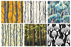 Brichwood Trees Seamless Pattern and Digital Paper Design Product Image 2