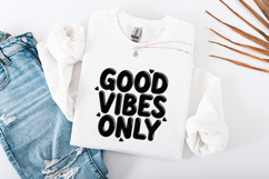 Good Vibes Only 3D Glossy SVG - Aesthetic Bubble Lettering Product Image 3