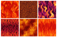 Fire Flames Texture Seamless Pattern and Digital Paper Product Image 2