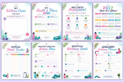 2027 Wellness &amp; Fitness Workbook | Healthy Lifestyle Planner Product Image 2