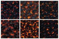 Burning Coal Seamless Pattern and Digital paper Product Image 2