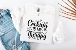 Cooking Is My Therapy SVG - Kitchen Quote Cut File Design Product Image 3