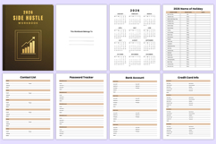 2026 Side Hustle Workbook Canva Template Product Image 2