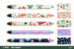 Christmas Pen Wraps. Sublimation Pen Wrap Product Image 1