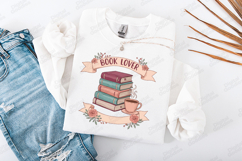 Book Lover Vintage Floral Book Stack Coffee Reading Design Product Image 1