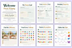 Focus Training Activity Book | Focus, Attention, Memory Product Image 2