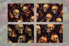 Flamable Skull Cutting Board Design - 04 Variations Product Image 2