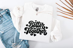 Better Together SVG - 3D Bubble Typography Love Design Product Image 1