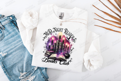 Mid Night Readers Book Club Vintage Book Lover Design Product Image 2