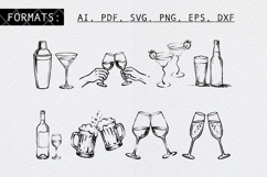 Hand Drawn Drink and Cocktails Vector Product Image 2