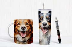 Water color Dog Digital Paper Product Image 2