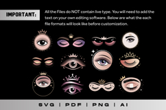 12 Feminine Eye Lash Logo Bundle Product Image 2