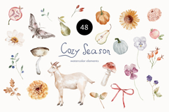 Cozy Season Watercolor DIY Elements Product Image 1