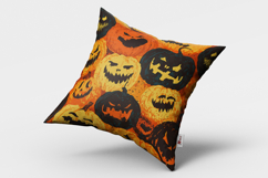 Halloween Scary Pumpkin Seamless Pattern and Digital Paper Product Image 2