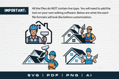 4 Professional Drywall Logo Bundle Product Image 2