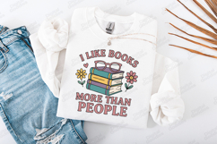 I Like Books More Than People Reading Shirt Design Product Image 2