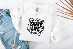 Skate Life Skateboard Quote Design for T-Shirts Product Image 2