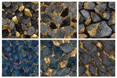 Rock and Gold Glitter Seamless Pattern and Digital Paper Product Image 2