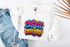 Create and Destroy Graffiti SVG - Urban Street Art PNG Product Image 3