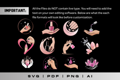 12 Feminine Nail Polish Salon Logo Product Image 2