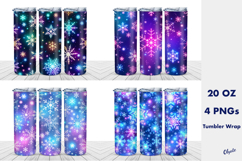 Snowflakes Tumbler Wrap PNG. 20 OZ Tumbler PNG Product Image 1