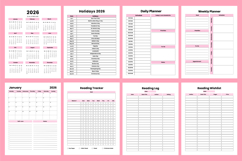 2026 Reading &amp; Book Tracker Canva templates Product Image 2