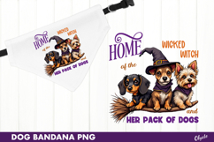 Bandana Dog Sublimation PNG. Funny Halloween Dog Quote PNG Product Image 1
