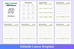 Editable 2024 Seed Starting Planner Canva Template Product Image 2