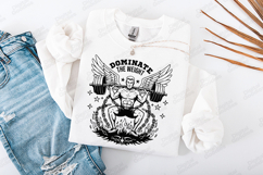 Dominate The Weight Gym Fitness Motivational Design Product Image 2