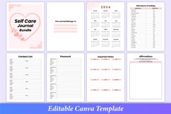 Self Care Journal Bundle Canva Template Product Image 2