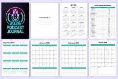2026 Podcast Journal Canva Templates Product Image 3