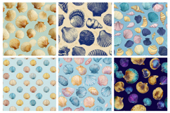 Seashell Seamless Pattern and Digital Paper Design Product Image 2