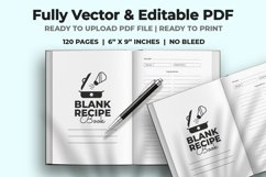 Blank Recipe Book KDP Interior Product Image 2