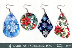 Christmas Earring Sublimation. Earring Sublimation Design PN Product Image 1