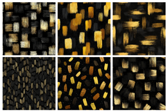 Black and Gold Brush Strokes Seamless Pattern Product Image 2