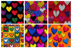 Heart Pop Art Seamless Pattern and Digital Paper Product Image 2