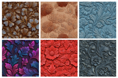 Embossed Floral Seamless Pattern and Digital Paper Product Image 2