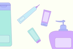 Shampoo Lotion Cream Bottle Tube Doodle Cartoon Cute Icon Product Image 2