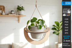Hanging Plant Pot Holder Laser Cut Bundle | Flowerpot Hanger Product Image 5