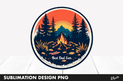 BBQ Retro Round Sublimation PNG Product Image 1