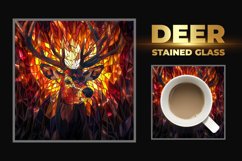 Deer Stained Glass Square Coaster Product Image 1