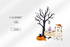 Cute Ghost PNG. Spooky Halloween Tea Party Clipart Product Image 2